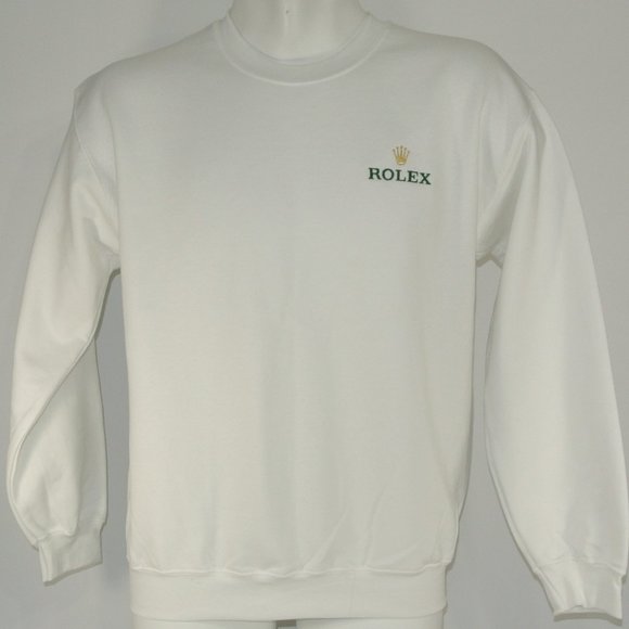 ROLEX Jewelry Store Employee Uniform White Sweatshirt Gold Crown NEW Size L - Picture 6 of 8